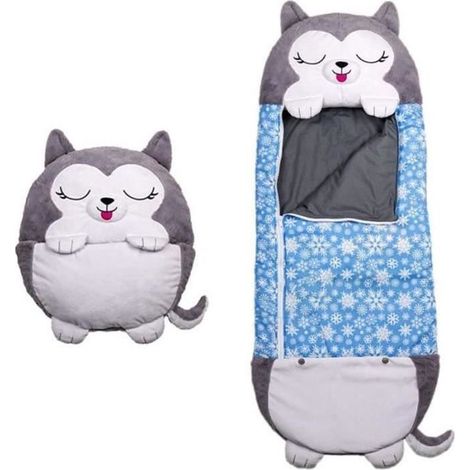 QF25648-Mignon Sac de Couchage Enfant Duvet Enfant avec Oreiller 13750cm pour Happy Nappers Bleu