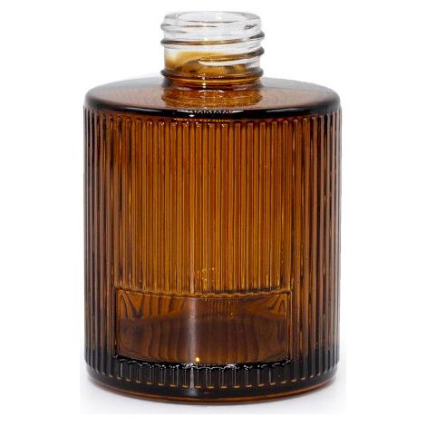Botella redonda acanalada para difusor de varillas de 150 ml  - Ãmbar