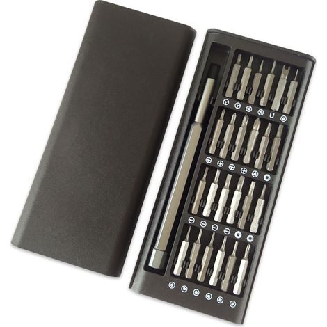 Juego de destornilladores magnéticos de precisión 24 en 1, kit de reparación magnético de precisión, herramienta de reparación de destornilladores para PC, portátiles, juguetes electrónicos y cámaras.
