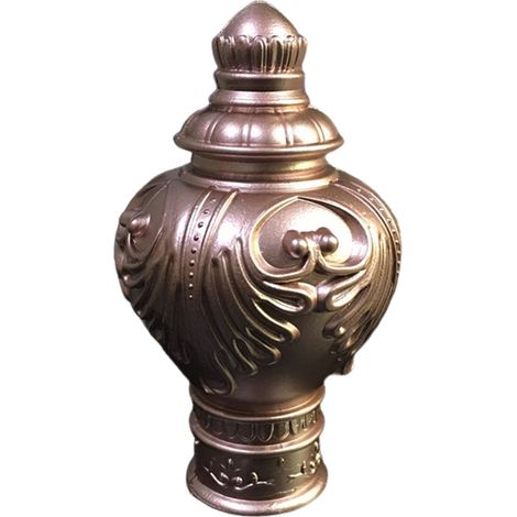 Gardinenstangen-Endstücke - Klassische römische Kunststoff-Endstücke (für 26-28 mm Gardinenstangen, klassisches Roségold, 8er-Pack) (1/5)
