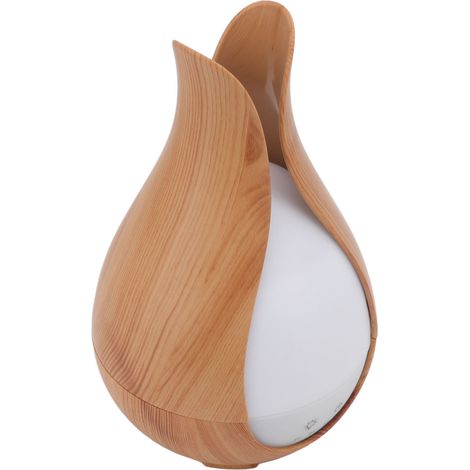 Humidificateur d'air de 200 ml avec éclairage LED couleur bois, diffuseur d'huiles essentielles et veilleuse, télécommande incluse, prise européenne 100-240 V (1/5)
