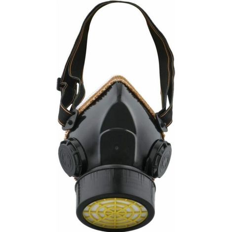 Masque Anti-Poussiere Protection Peinture Respirateur chimique industriel Contre Vapeur Toxique, Masque Cartouche Protection Soupape de Facile à Respirer, Noir