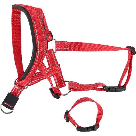 Collier de tête pour chien, muselière réglable, respirante, empêche les morsures, les aboiements, la mastication, protection buccale, pour l'entraînement à la marche L (1/5)