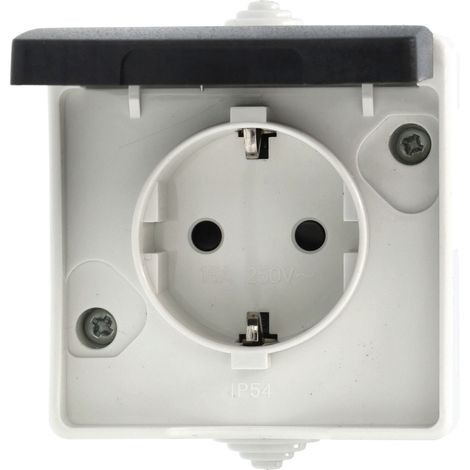 Enchufe Schuko Superficie Alta resistencia IP54