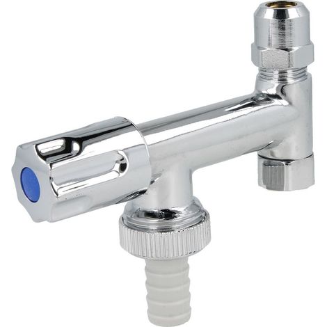 Robinet pour appareil écrou 3/8'' x raccord de serrage 3/8'' x 10 mm x 3/4''