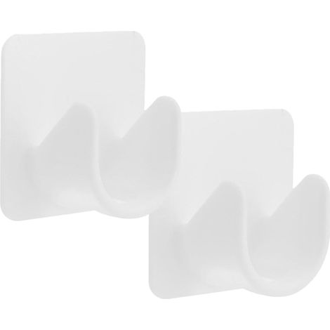 Supports adhésifs pour tringle à rideau de douche (lot de 2) - Installation sans perçage sur mur lisse (1/5)