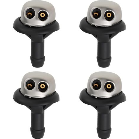 4 x Chrome Double Jet Windscreen Washer Nozzles Compatible with Beetle 1960 (1/5)