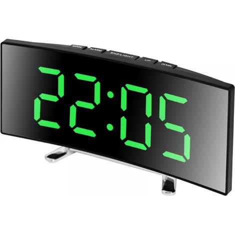 Réveil Numérique - Affichage 19 cm - Lumière Nocturne 7 Couleurs - Chargeur USB - Réglage Progressif de la Luminosité - Alerte Sonore Réglable - Fonction Snooze - Alimentation Secteur avec Sauvegarde (1/5)