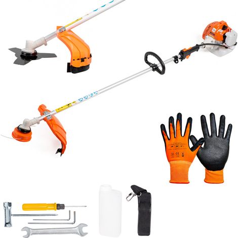 Decespugliatore a scoppio 2 tempi 52 cc con doppio disco e kit accessori incluso (1/5)