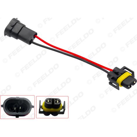 Câble adaptateur pour phares automobiles H11 mâle vers femelle, support de lampe HID/LED, câble adaptateur pour prise H11