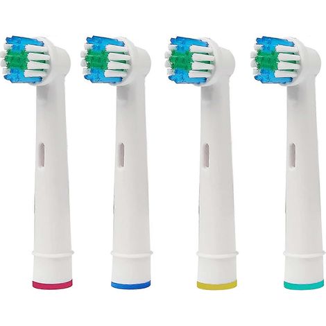 Lot de 4 têtes de brosse à dents compatibles avec la plupart des brosses à dents électriques Braun Oral-B, têtes de brosse à dents de rechange (1/4)
