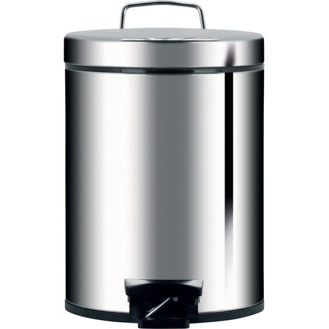124907 papelera 12 L Acero inoxidable