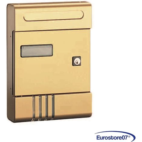 alubox cassetta posta serie esse per esterni cm.20,4x7x29h In alluminio bronzo (1/3)