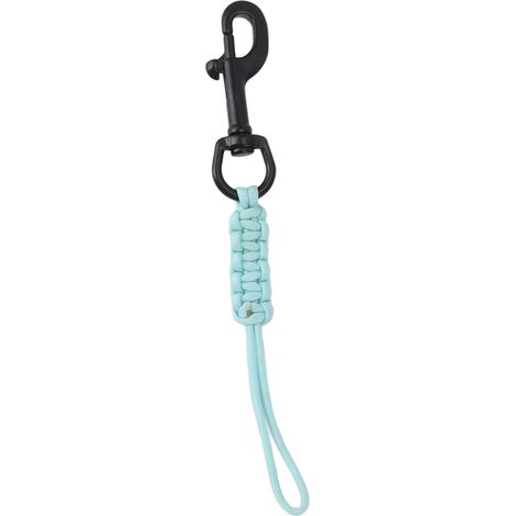 Corde de sécurité lumineuse anti-perte pour plongée, tressée à la main, équipée d'un mousqueton à dégagement rapide en acier inoxydable 316, bleu lumineux, pour équipement BCD. (1/5)