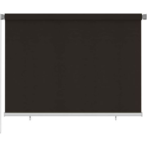 Persiana enrollable de exterior 205(ancho)x140(alto)cm HDPE marrón vidaXL
