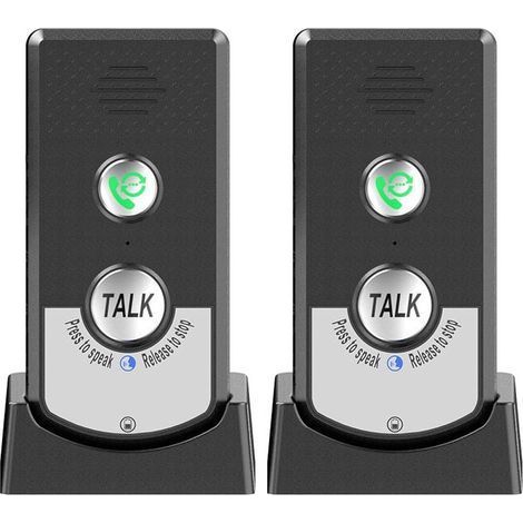 Lot De 2 Interphones Sans Fil Pour La Maison, Appelant Bidirectionnel, Interphone Vocal Portable Sans Fil Ultra Longue Distance Pour Personnes âGéEs, Communication De PièCe à PièCe,Sonnerie D'Appel TR (1/5)