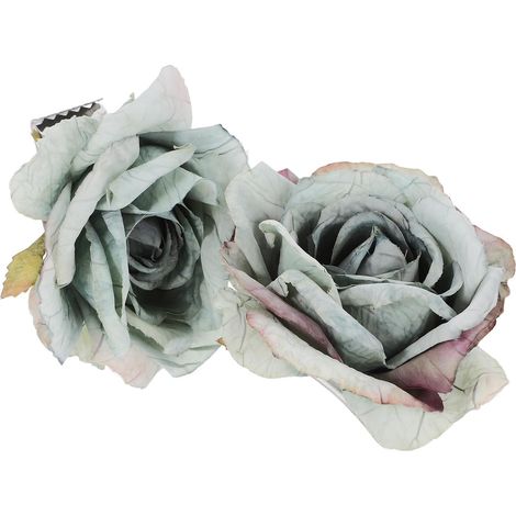 2 Pièces Pince de Retenue de Rideau Fleur Rose en Acier Inoxydable (1/5)
