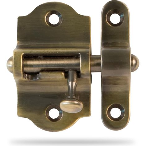 Verrou Porte Modèle 720 Laiton 40 mm Vis incluses Idéal pour portes et fenêtres Finition Cuir (1/5)