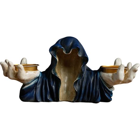 Bougie parfumée Halloween Chandelier vintage Décoration créative Fantôme sorcier style européen Bleu (1/5)