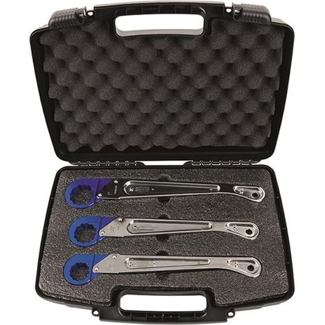 Coffret de 3 clés à cliquet légère pour raccords PK/SK de 1/2'', 3/4'' et 1" - Henco (1/2)