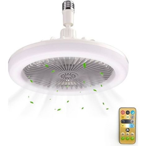 Fishtec – Ferngesteuerter, beleuchteter Deckenventilator – 72 LEDs – 3 Geschwindigkeitsstufen – 1/2/4-Stunden-Timer – Einstellbare Helligkeit und Farbe (1/5)