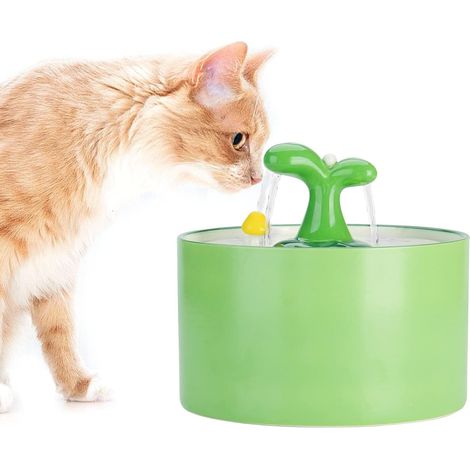 Fontaine à eau en céramique pour chats, abreuvoir automatique pour animaux de compagnie 1,5 L, distributeur pour chiens et gamelle pour une utilisation en intérieur.-AquaForge (1/5)