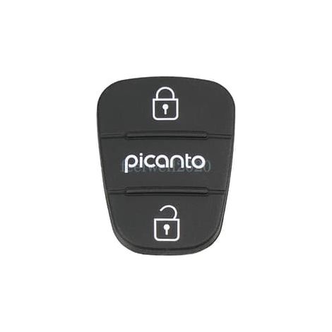 Insert de coussinet en caoutchouc à 3 boutons pour boîtier de télécommande Hyundai Picanto Kia Rio