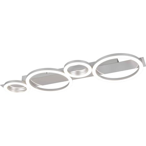 Plafoniera LED, metallo, cromato, L 72 cm, Lumos (1/5)