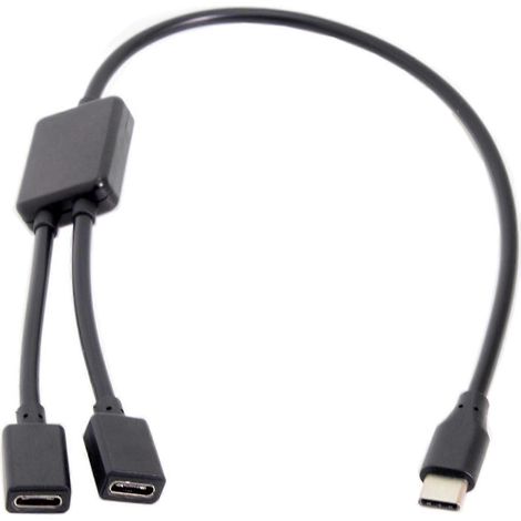 Hub USB-C Type C à 2 ports, adaptateur répartiteur USB-C OTG pour PC, ordinateur, tablette, smartphone, chargeur USB-C et batteries externes (1/5)