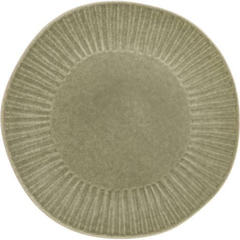 Assiette de Présentation en Faïence "Nyero" 32cm Vert (1/3)