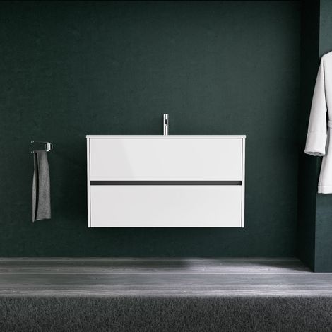Inda - Mobile bagno L.100 con lavabo opaco / Bianco lucido 2
