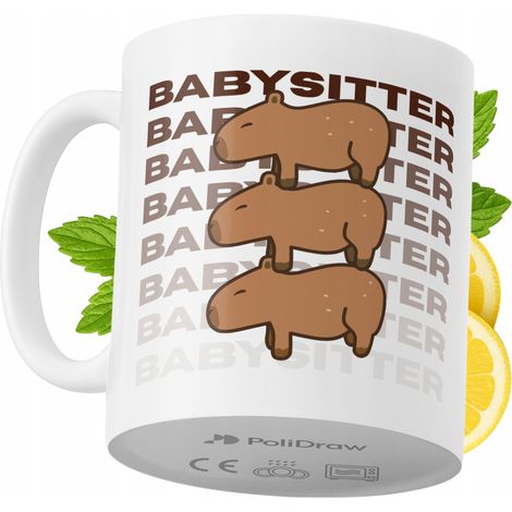 Lustiger Becher für Babysitter, Kaffee- oder Teebecher mit witzigem Textdesign, ideal für Geburtstage, Namenstage, Feiertage und besondere Anlässe. Hochwertiger Becher für Zuhause, Büro und Arbeit. Fa