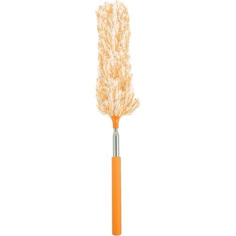 Outil de dépoussiérage pratique, balai à poussière pour la maison, outil de nettoyage de la poussière, dépoussiéreur extensible-32x7.5cm-Orange (1/2)