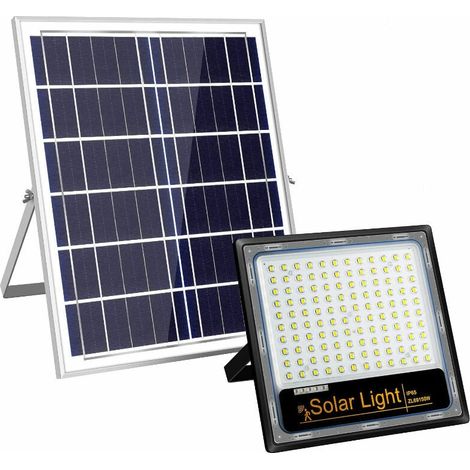 Foco solar LED de 100 W para jardín, exterior, modelo de plástico, para el hogar, nuevo, luz de inducción superbrillante, resistente al agua, 1 paquete (1/5)