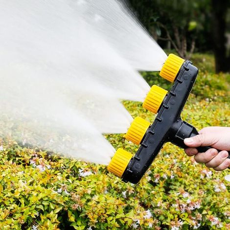 Spruzzatore a pressione per irrigazione di giardini e piante/lavaggio auto, testina di irrigazione con ugello poroso, 1/2 pollice, nero (1/4)