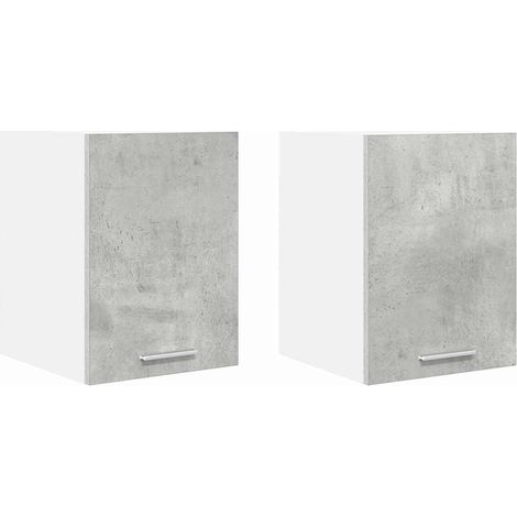 Maison Exclusive - Armadio pensile 2 pcs Grigio Cemento e Bianco 30 x 31 x 40 cm