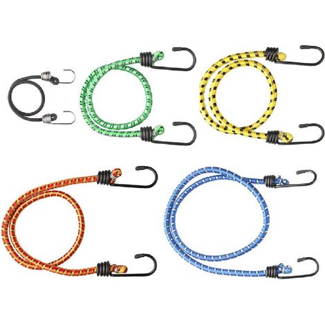 Cavo elastico assortito Ø 8 da 250 a 750 mm. con ganci 10 pz.