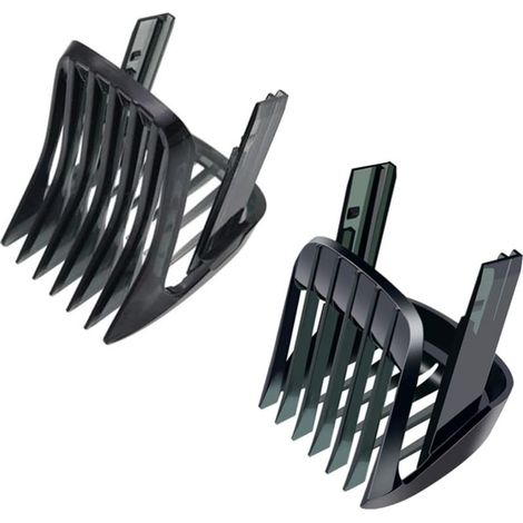 Lot de 2 peignes à barbe compatibles avec les tondeuses à cheveux Philips HC3400 HC3410 HC3420 HC3422 HC3426 HC5410 HC5440 HC5442 HC5446 HC5447 HC5450 7452 (1/5)