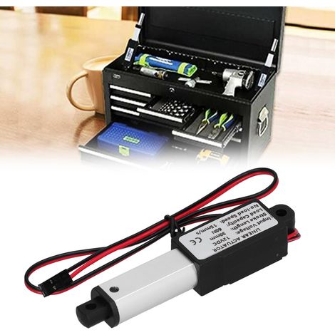 Mini-Linearantrieb mit Endschalter zum Selbstbau, inklusive Montagehalterung, 12 V DC. Hub: 30 mm, Schubkraft: 60 N, Geschwindigkeit: 15 mm/s. (1/5)