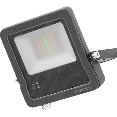 OSRAM  Projecteur LED SMART+ Matter Floodlight, 20W, 4000lm, RGBW 16 millions de couleurs, 3000K, WiFi, Matter, Alexa/Google, IP65