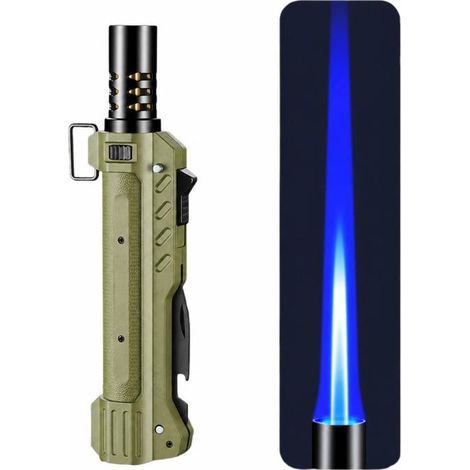 Beyamis Kit EDC portable 5 en 1 vert : lampe torche, ouvre-bouteille, outil pliant, tournevis et perceuse à cigares. (1/5)