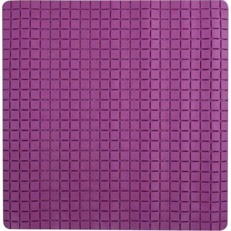 Tapis Fond de douche antidérapant Caoutchouc QUADRO 54x54cm Violet MSV