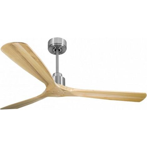 Tenerife de KlassFan - Super destratificateur et ventilateur DC 166 cm Chrome pales bois clair sans Lumière  30 à 60 m² (1/5)