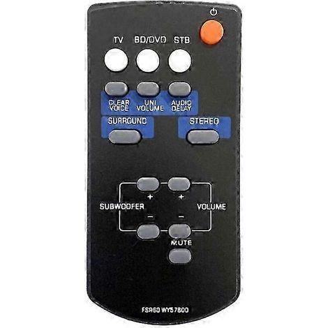 Télécommande FSR60 WY57800 compatible avec les amplificateurs Yamaha YAS101, YAS101BL, ATS-1010, YAS-101 et YAS-1. (1/5)