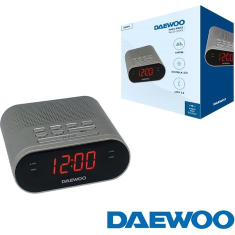 Radio reloj daewoo am/fm c/aux 3.5mm