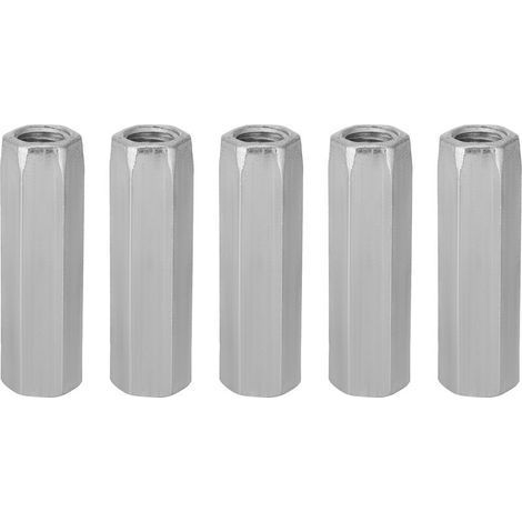 5pcs en acier plaqué zinc M10  40/50 Long Hex Nut Hexagonal Filened Filders (M10  50) (1/5)