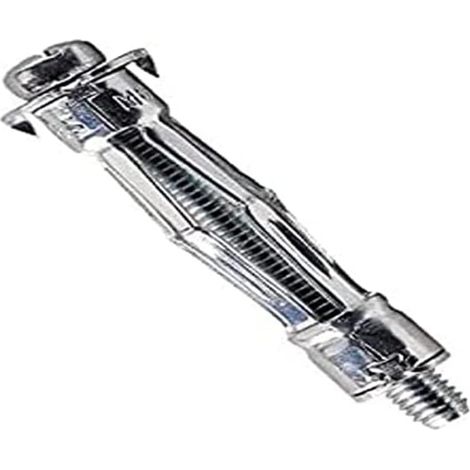 100 - Cheville Métallique - Vis - Ancrage Parapluie Pour Mur Creux Gris 3,3x4,0cm