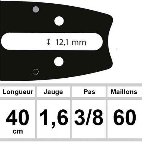 Guide OZAKI 40 cm 3/8 1,6mm
