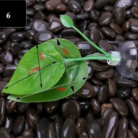 (6)Hamac de poisson, Simulation d'aquarium, feuille de Betta, lit de repos, plante artificielle (1/4)