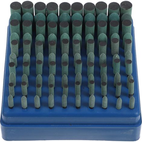 Pierres Abrasives Meules en Acier Inoxydable Set de 100 Montées Vertes en Caoutchouc Outil Pratique pour Ponçage Adaptées Bois pour Bricolage (1/5)